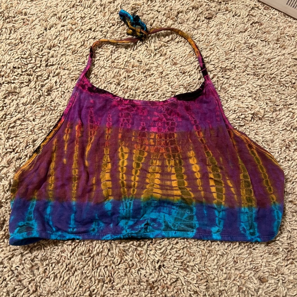 Hand made tie dye halter top